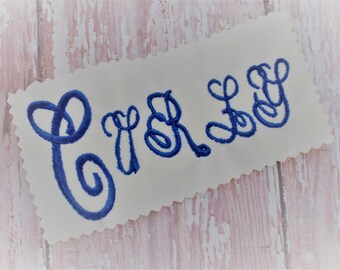 Swirly Digital Fonts Downloads - Font Digital Download - Letter Set Embroidery Designs - Letter Set Embroidered Font