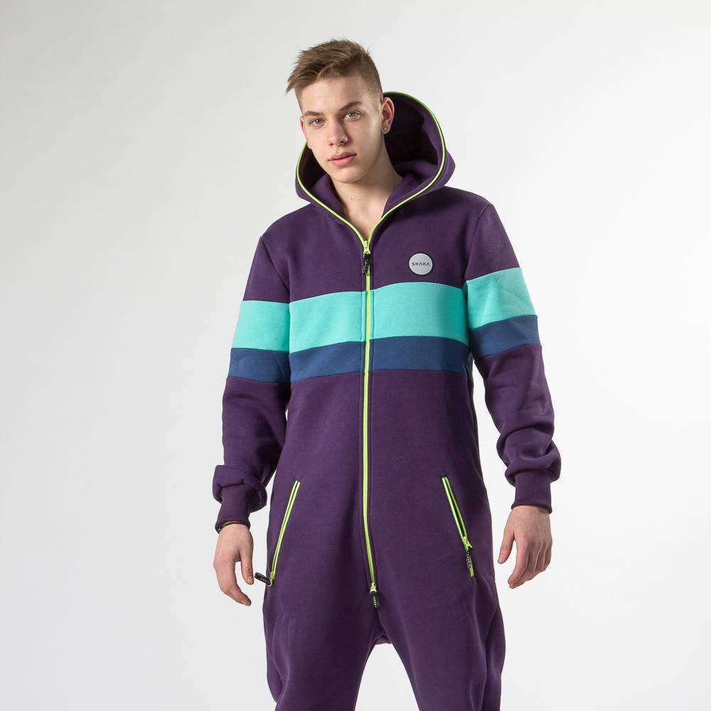 Men's jumpsuit Combo purplemintblue very soft footer