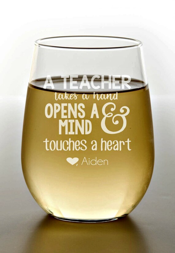 Teacher Stemless Wine Glass Teacher Wine GlassPreschool