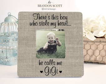 Mothers Day Gift for Gigi Grandma Nana Grandmother Gift Personalized Picture frame, Grandma Frame, Gigi Gift from Grandson, Theres this boy