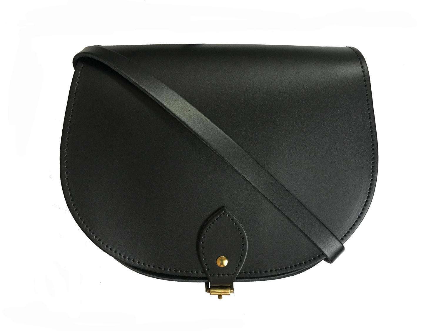 small black saddle bag