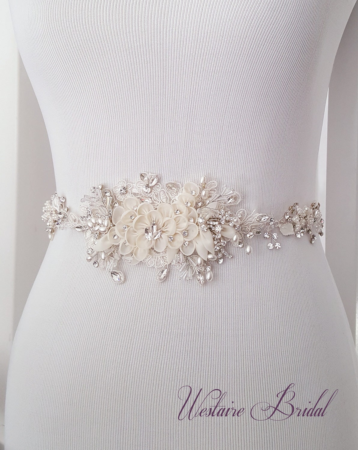 Floral Wedding Sash Bridal Belt Custom Wedding Belts and