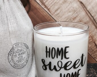 Home Sweet Home Candle / House Warming Gift / New Home Gift / Hostess Gift / House Warming Candle / Moving Gift / Custom Candle