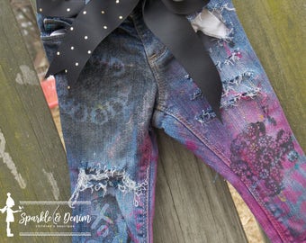 Painted jeans | Etsy