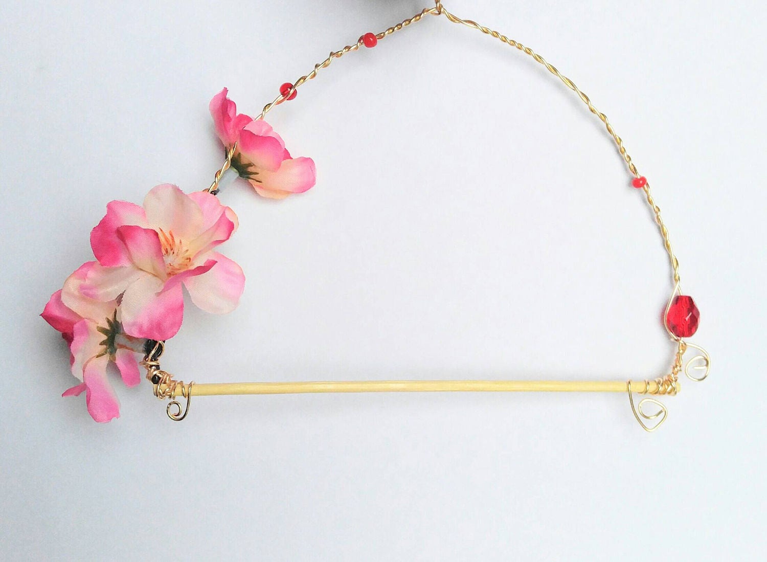 Hummingbird swing bird swing for your garden cherry blossom