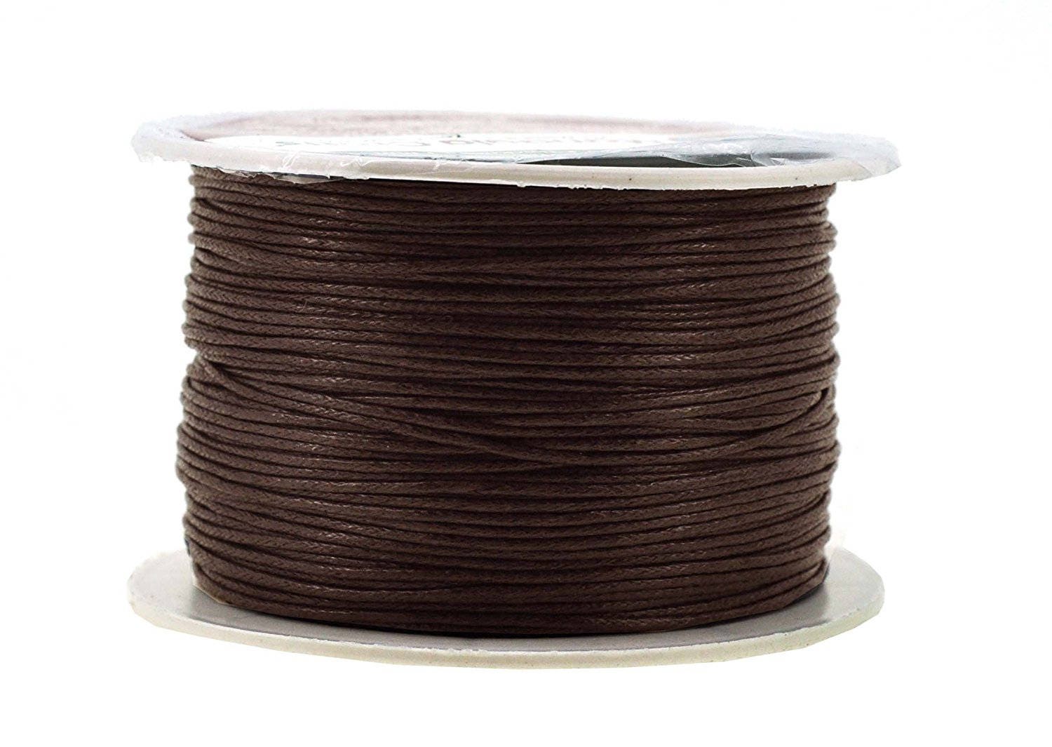 Bistre Brown Waxed Cotton Cord Thread 12 Ply 1mm 100M