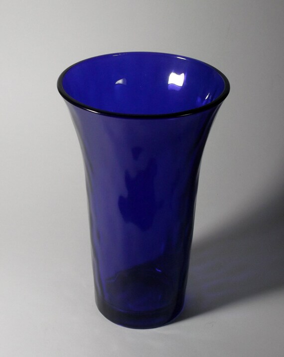 Libbey Glass Cobalt Blue Vase