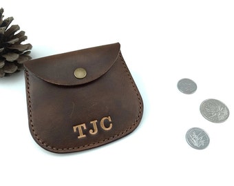 Coin purse, stamped coin pouch, leather earphone case, small coin purse, earbud organizer, coin wallets, change purses, designer, LT575