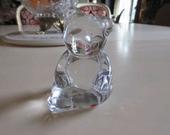 WEST GERMANY PRINCESS House Crystal Bear Paperweight