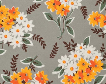 Flea Market Fancy Legacy Floral Bouquet in Gray by Denyse Schmidt for Free Spirit Fabric Fat Quarter OOP HTF