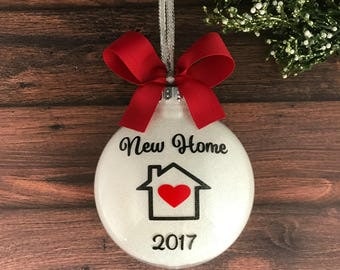 New Home Ornament, Christmas Ornament, Personalized, Housewarming Gift, House Ornament, Our New Home, New House Gift, Custom Ornament, Gift