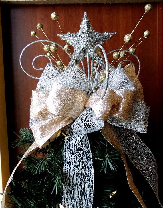 star christmas tree topper bow silver star tree topper star christmas tree topper bow silver star tree topper