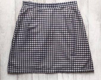 Handmade high waisted gingham skirt. Sizes UK 4-18. Various colours available