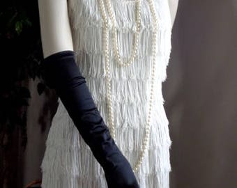 Vintage Roaring 20's Flapper Dress - White