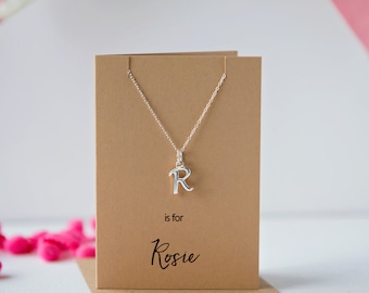 Sterling silver initial necklace