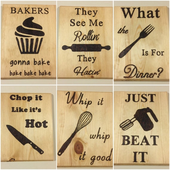 2 Funny Kitchen Signs Rustic Kitchen Signs Kitchen decors