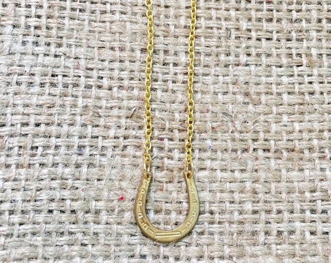 Horseshoe Necklace, Western Jewelry, Rodeo Necklace, Cowgirl Necklace, Equestrian Necklace, Good Luck Necklace, Horseshoe Jewelry