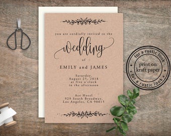 Rustic Wedding Invitation Cheap Printable DIY Suite Rustic Wedding Invitation Cheap Printable DIY Suite