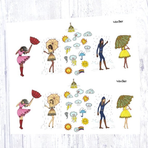 weather sticker set