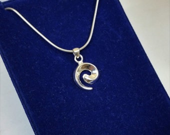Pendant in Silver 925 spiral Silver Pendant
