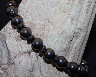 Hematite Single Strand Stretch Bracelet B2