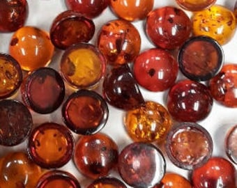 Designer dream! Natural Baltic Amber round cabochon size 8 mm 1 pcs Weight 1 Carats
