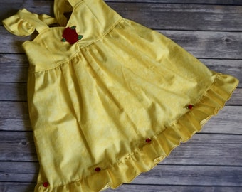 Disney Inspired Belle Dress- Beauty and the Beast Dress- Belle Ballgown- Belle Birthday Outfit- Beauty and the Beast Birthday-Belle Dress