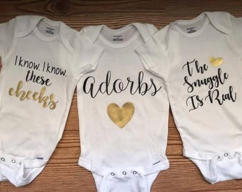 Baby Girl Onesies, Girl Onesies , Baby Girl Cute Onesies, Onesie Set Option, BUY more and SAVE