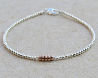 Silver & Rose Gold Bracelet
