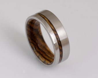 wood wedding band mens wedding ring woman band BOCOTE ring man jewelry titanium ring wood ring