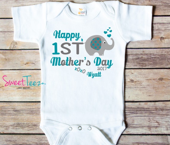 Download Happy First Mother's Day Mommy baby Shirt Elephant Baby