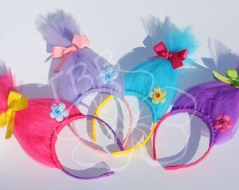 Trolls Hair Bow, Trolls Birthday, Trolls Headband, Trolls Theme, Trolls Party Favors,