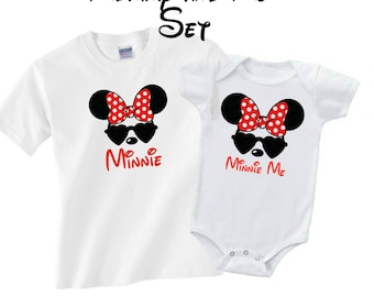 Mommy and Me Outfits, Mom and Daughter Matching Outfits, Mommy and Me, Mom Life, Mommy & Me Set, Disney, Minnie Ears, Disney Family Shirts