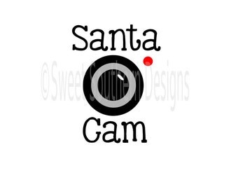 Santa cam Christmas camera SVG instant download design for cricut or silhouette
