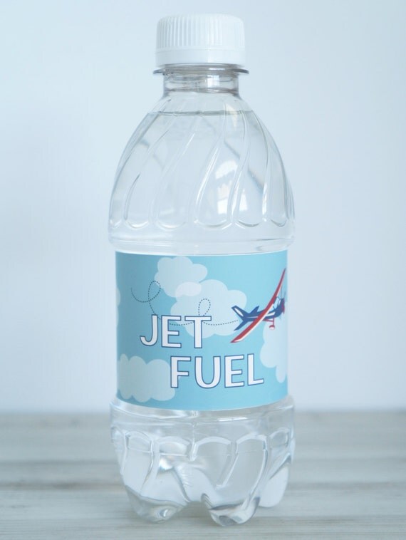 Vintage Airplane Water Bottle Labels Airplane Themed Water