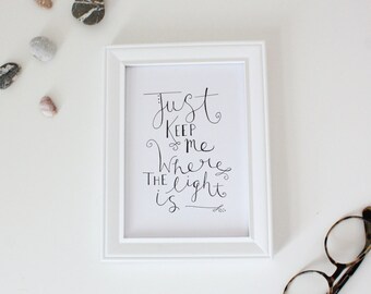 Gravity John Mayer Lyrics // Art Print // 5x7 or 8x10
