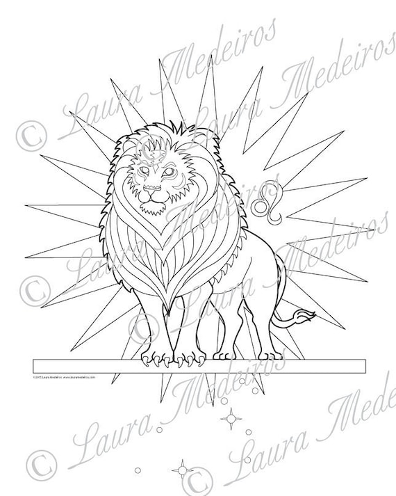 Leo Zodiac Coloring Page