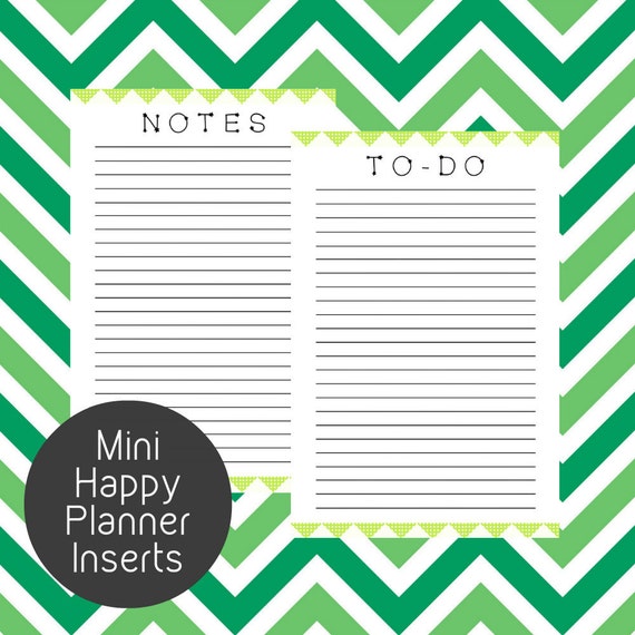 Mini Happy Planner NOTES & TO DO Printable by PrintandProperDesign