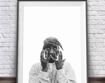 2Pac Poster • Tupac Amaru Shakur Gangsta Rap Posters 2 Pac West Coast Poster Rap Photos 2Pac Art Print Rapper Tupac Poster Tupac Print Art
