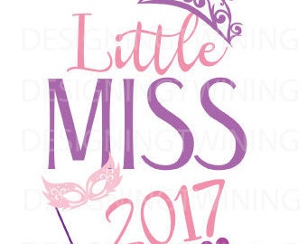 little miss 2017 New Years SVG PNG DXF file