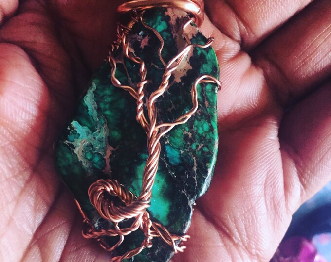 Dyed Jasper (Tree of Life) Pendant