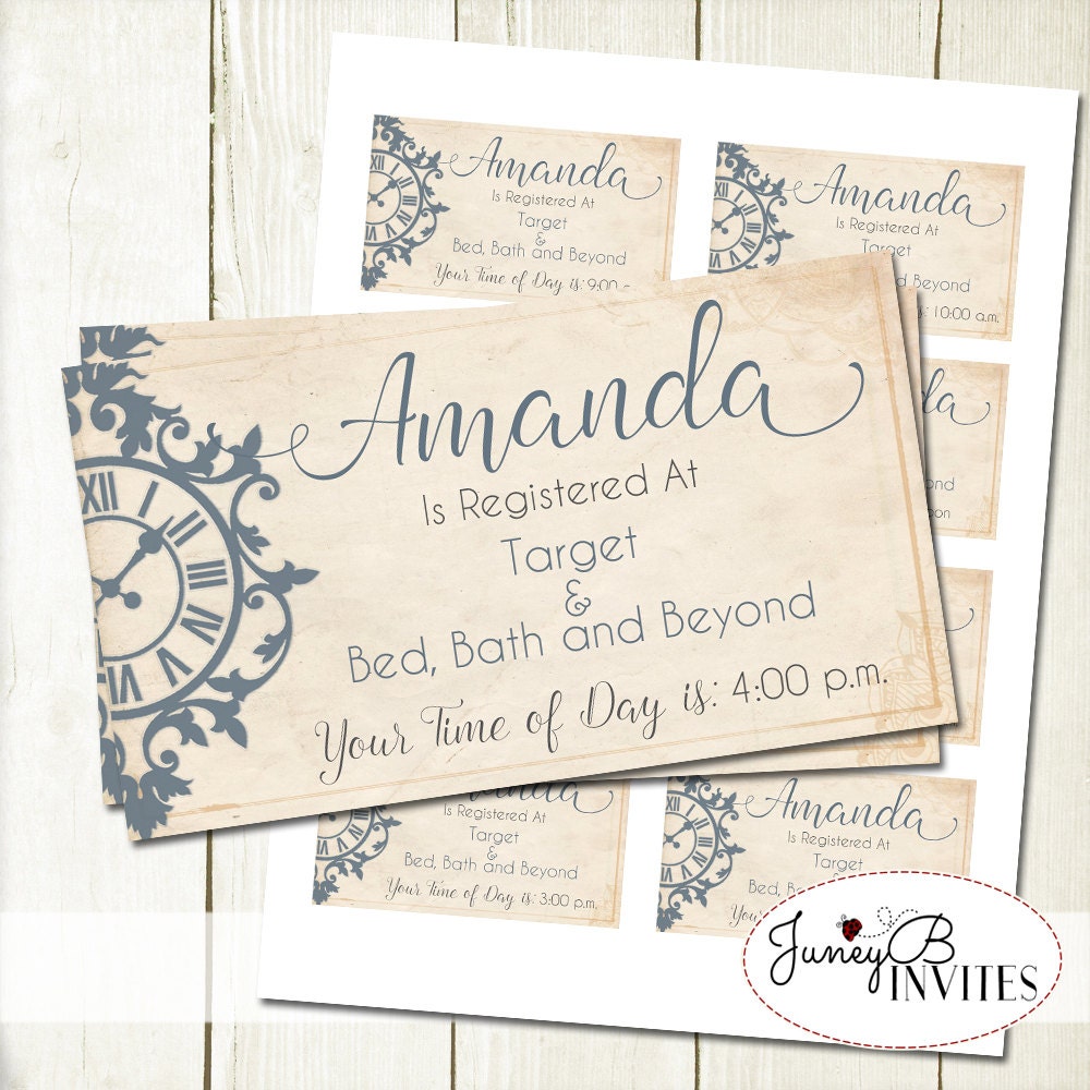 Bridal Shower Invitation Inserts 4