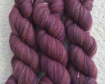 Hand Dyed 100% Merino Wool Yarn - Reclaimed Yarn, Recycled Yarn, Upcycled Yarn, Eco Friendly - Lace Weight - Desert Dusk