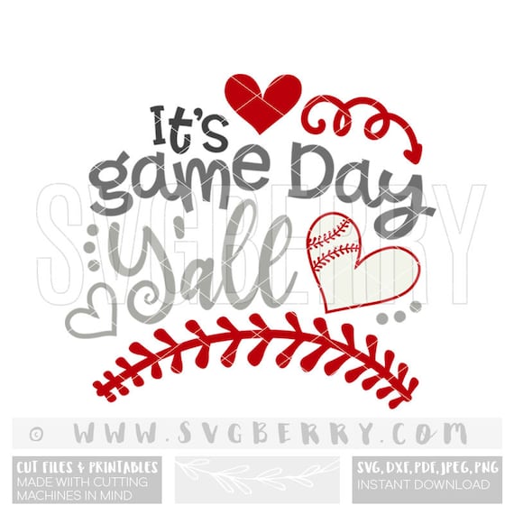 Its Game Day Yall SVG Baseball SvG / Baseball Shirt Cap Hat