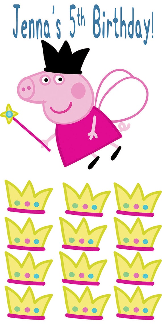 Pin the Crown on Peppa Pig Pin the Tail on Peppa Pig Peppa