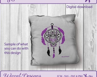 Dreamcatcher svg, Owl svg, bird svg, animals svg, scanncut, Fcm files, spring svg, Vinyl cut file, svg for cricut, t shirt design, girls svg