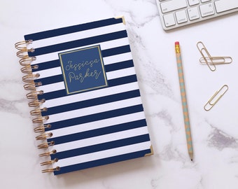 Bullet Journal ~ Writing journal ~ Custom notebook ~ Blank recipe book ~ Hardcover personalised journal ~ Hoard Pretty Things Nameplate