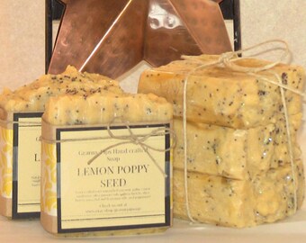 Lemon Poppyseed Homemade Bar Soap