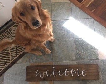 Welcome Sign - Wood Sign | Wedding Gift Gift | House Warming Gift | Home Decor | Hand Painted