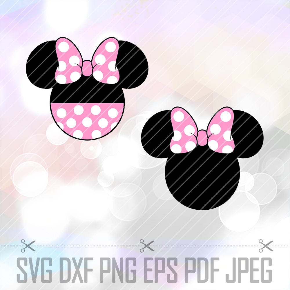 Download Minnie Mouse Pink SVG DXF Eps Png Layered Cuttable File ...